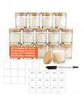 Avilia Set mit 15 Glasbehältern für Kerzen 170 ml mit Bambusdeckel EAN 8056819053593