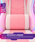 Nexor ergonomischer Gaming-Stuhl mit RGB-Beleuchtung und Massage-Lendenkissen, verstellbarer Bürosessel mit Fernbedienung EAN 8056819078855