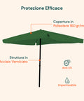 zendea Gartensonnenschirm 3x3 verstellbar mit neigbarem Gelenk und Seilzug EAN 8015361595395