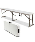zendea klappbare weiße Garten oder Wohnbank 180x28x44 cm Modell Stilo EAN 8050030810607