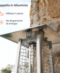 Wintem pyramidenförmiger Gasheizstrahler für den Außenbereich mit einstellbarem Thermostat 12 kW EAN 8052286432091