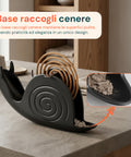 Avilia Home Räucherspiralenhalter in Schneckenform Halterung für Mückenspiralen aus ABS mit Ascheauffangschale universelles wiederverwendbares Design Maße 18 x 32 x 7,5 cm EAN 8052879014048