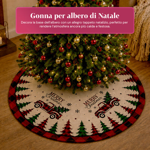 saint joy copri base albero di natale a120 cm in peluche 4 fantasie ean 8050043128331