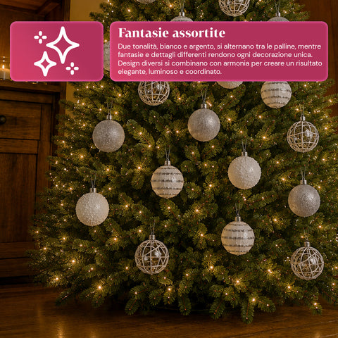 saint joy palline di natale set 16 pezzi assortiti a6 cm oro o argento ean 8050043128249