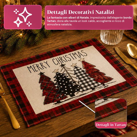 saint joy tovagliette natalizie set 4 pezzi 30x45 cm 2 fantasie ean 8050043128089