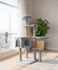 puppy lovers 120 cm hoher Kratzbaum für Katzen mit Schlafhöhle und mehrstöckiger Hängematte verschiedene Farben EAN 8054806950542