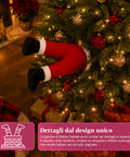 saint joy babbo natale incastrato nellalbero con gambe animate e musica ean 8050043128041