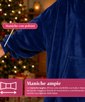saint joy coperta con maniche e cappuccio felpa coperta oversize 2 colori ean 8050043128386