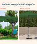 zendea Gartensonnenschirm 3x3 verstellbar mit neigbarem Gelenk und Seilzug EAN 8015361595395