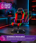 Nexor ergonomischer Gaming-Stuhl mit RGB-Beleuchtung und Massage-Lendenkissen, verstellbarer Bürosessel mit Fernbedienung EAN 8056819078855