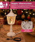 saint joy lampada natalizia con neve luci led e musica usb 2 colori ean 8050043128195