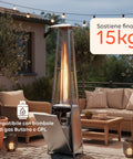 Wintem pyramidenförmiger Gasheizstrahler für den Außenbereich mit einstellbarem Thermostat 12 kW EAN 8052286432091