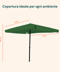 zendea Gartensonnenschirm 3x3 verstellbar mit neigbarem Gelenk und Seilzug EAN 8015361595395
