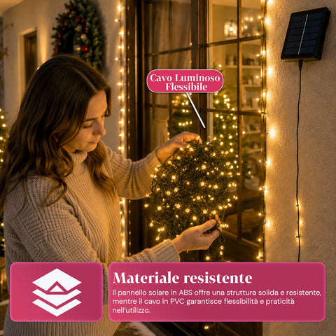 saint joy luci natalizie da esterno solari con telecomando 4 lunghezze ean 8050043128454