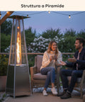 Wintem pyramidenförmiger Gasheizstrahler für den Außenbereich mit einstellbarem Thermostat 12 kW EAN 8052286432091