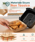 avilia home set 100 pz carta forno per friggitrice ad aria impermeabile e resistente al calore ean 8056819053265
