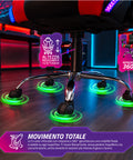 Nexor ergonomischer Gaming-Stuhl mit RGB-Beleuchtung und Massage-Lendenkissen, verstellbarer Bürosessel mit Fernbedienung EAN 8056819078855