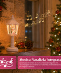 saint joy lampada natalizia con neve luci led e musica usb 2 colori ean 8050043128195