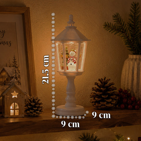 saint joy lampada natalizia con neve luci led e musica usb 2 colori ean 8050043128195