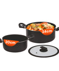 bild-2-accademia-mugnano-set-2-aluminiumtöpfe-mit-glasdeckel-2024cm-schwarz-ean-8010111052258
