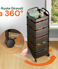 avilia home quadratischer faltbarer Mehrzweckwagen mit Rollen platzsparender Organizer mit Körben 345 Ablagen schwarz oder weiß ean 8052879012259