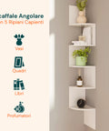 avilia home weißes Eckregal mit 5 platzsparenden Ablagen für den Haushalt EAN 8052879010606