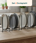 avilia home platzsparende vertikale Geschirrabtropfgestelle Set mit 4 Metallteilen 2 Größen platzsparend EAN 8052879010972