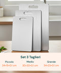 avilia home Set mit 3 doppelseitigen Schneidebrettern verschiedene Größen aus rostfreiem Edelstahl ean 8052879011498