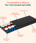 Avilia Kapselhalter 2 in 1 kompatibel mit Nespresso und A Modo Mio mit Maschinenbasis EAN 8015361084738
