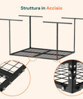 Avilia verstellbares Stahlregal für die Decke 183x91 cm Tragfähigkeit 200 kg EAN 8052879010149