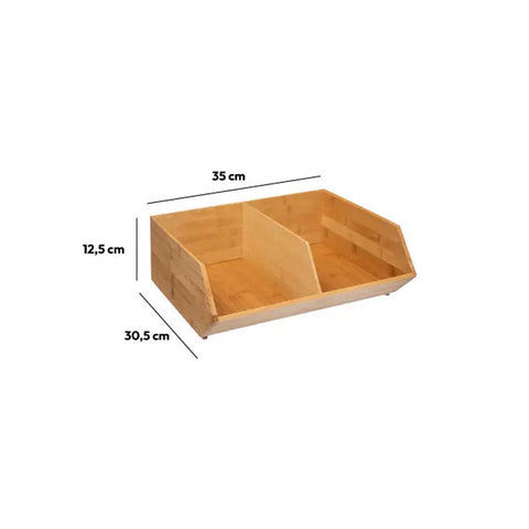 Bild-2-five-simply-smart-Organizer-Aufbewahrung mit 2 Fächern aus Bambus 35x125cm EAN-3560238691465