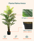 Garden Friend Areca-Palme aus Polyethylen mit 33 Blättern und Topf mit Moos 160cm EAN 8023755056483