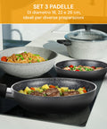 Pensofal Set aus 3 antihaftbeschichteten Aluminiumbratpfannen 18 22 26 cm für Induktion und Gas EAN 8020173085798
