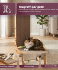 Puppy Lovers Kratzbaum für Katzen in L Form Höhe 68 cm robuster Kratzbaum aus Wellpappe und MDF Holz platzsparendes Design mit integriertem Ballspiel EAN 8054806950528