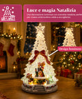 saint joy albero di natale luminoso joytree con musica e animazione 360 luci led scena con orsetti e schiaccianoci doppia alimentazione usb 325 cm ean 8050043127648