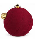 Saint Joy Weihnachtsbaumständer in Form einer riesigen Kugel mit Samteffekt, 41 x 41 x 44 cm, dekorative Ständerabdeckung mit 4-cm-Befestigung, Bordeauxrot und Grün, EAN 8056819079616