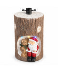 Saint Joy Weihnachtsbaumständer in Stammform mit animierten LEDs und 3D-Figuren für Bäume bis 180 cm, Sockelabdeckung aus Eisen und Magnesium mit 4-cm-Befestigung, EAN 8056819080278