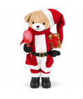 saint joy orsetto natalizio in peluche con abito rosso e bianco tre misure per decorare gli interni ean 8056819080681