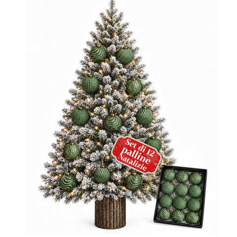 saint joy palline di natale set 12 pezzi a8 cm stile antico 2 colori ean 8050043128263