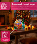 saint joy animiertes Weihnachtsdorf northlight mit LED-Lichtern Musik und drehbarem Baum EAN 8050043127457