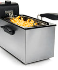 Tristar Fritteuse 3l aus Edelstahl 2000W mit Thermostat 130 190C silber EAN 8713016083739