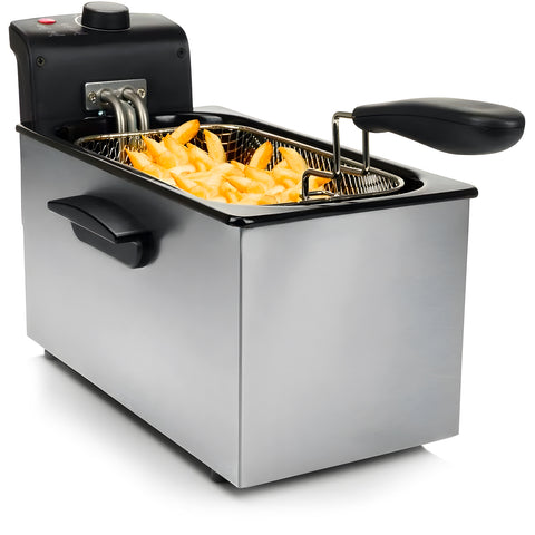 Tristar Fritteuse 3l aus Edelstahl 2000W mit Thermostat 130 190C silber EAN 8713016083739