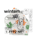 wintem Set mit 50 schützenden FFP2-Masken für Kinder, 5-lagig, atmungsaktiv und filtrierend, EAN 8052286439908