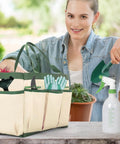 zendea Gartenwerkzeugset 6-teilig mit Tasche 30x20x15 cm und Handschuhen komplett für den Außenbereich EAN 8015361456313