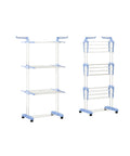Zendea vertikaler Wäscheständer mit 3 Ebenen aus Eisen und PP ausziehbar mit Lenkrollen L105xT64xH173 cm Tragfähigkeit 20 kg EAN 8052879013560