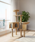 puppy lovers 120 cm hoher Kratzbaum für Katzen mit Schlafhöhle und mehrstöckiger Hängematte verschiedene Farben EAN 8054806950542