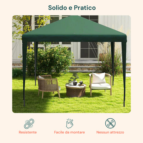 zendea Pavillon 3x3 m für den Außenbereich mit wasserdichter Abdeckung und Stahlrahmen EAN 8015361713188