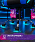 Nexor ergonomischer Gaming-Stuhl mit RGB-Beleuchtung und Massage-Lendenkissen, verstellbarer Bürosessel mit Fernbedienung EAN 8056819078855