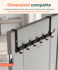 avilia home Türgarderobe aus Aluminium mit 12 Haken Tragfähigkeit 10kg geeignet für 41 45 cm dicke Türen ean 8052879012006