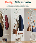 Avilia Home moderner weißer Metallkleiderständer mit 2 runden Ablagen 24 cm robuste und platzsparende Struktur Höhe 1665 cm EAN 8052879010217